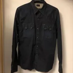 Leeダークブルーデニムシャツ