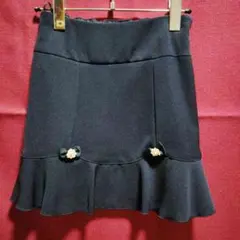 ネイビーフリルスカート　紺　120センチ