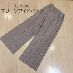 Lutique プリーツ ワイドパンツ パンツ ルティーク ズボン レディース