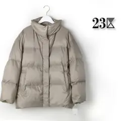 645c*新品今季23区シレータフタ ハイネック ショートコートダウンジャケット