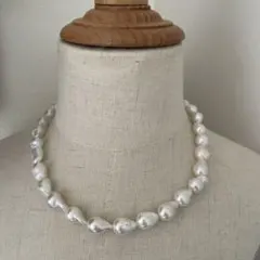 天然淡水パール　バロック　異形　ネックレス　ハンドメイドパーツ