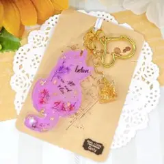 キーホルダー 猫 ハンドメイド レジン 117
