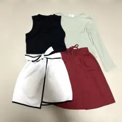 タンクトップ スカート 長袖 4点 セット 春夏 120