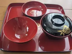 お食い初め用 会津漆塗り食器セット