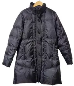 Fanaine Club　市松模様　ダウンコート　ダークグレー　M