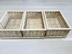 <無印良品> 重なるブリ材　長方形ボックス 3個セット