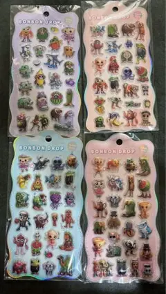 4枚ブレインロットぷくぷくシール　とぅんとぅんサフール　ボンボンドロップシール