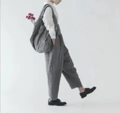 ネストローブ リネンサロペット グレンチェック - メルカリ