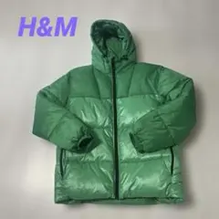 H&M グリーン ダウンジャケット 防水・防風機能　内ポケットあり　ユニセックス