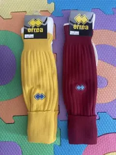 エレア　errea サッカーソックス　23-25cm 2本セット　カラシ　エンジ