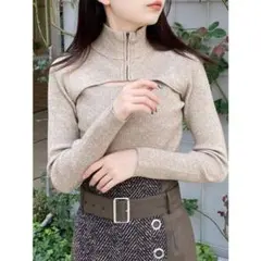 ハーフジップカットニット　MURUA