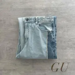 GU 2トーンバレルレッグジーンズ　XL
