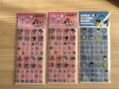 たまごっち、パワパフガールズ　DROP BLOCK SEAL 3枚セット
