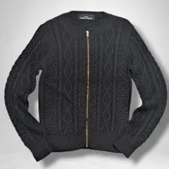 tricot COMME des GARCONS ケーブルニットカーディガン 黒 - メルカリ