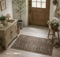ランナーラグ 170×72 キャメル くすみイエロー ヴィンテージ トルコ