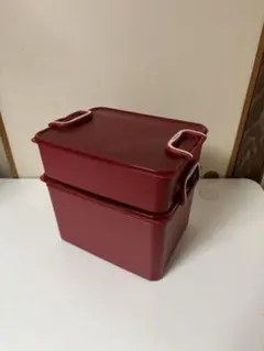 257☆Tupperware タッパーウェア 保存容器 ハンドルコンテナー 2個