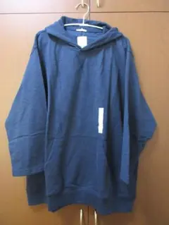 GU スウェットプルパーカ（7分袖）XXL　ネイビー