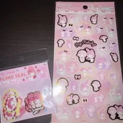 フレークシール　サンリオ　マイメロ　マイメロディ　シール　ピンク
