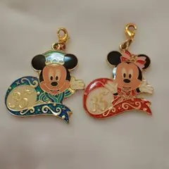 ミッキー・ミニー 35周年記念キーホルダー　チャームセット