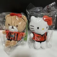 ハローキティ タイニーチャムFCソウル　江原FCぬいぐるみキーホルダー サッカー
