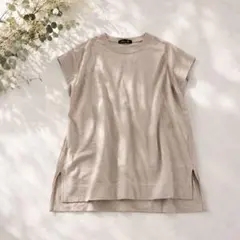 drawer ドゥロワー SUMMER コットン天竺 モックネックノースリーブ