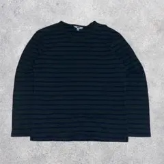 00s OLD UNIQLO ボーダー ロンT 短丈y2k カーキ ネイビーのサムネイル