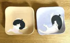 シマシマポタリ　お皿2枚