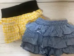子供用　ミニスカート　2枚組