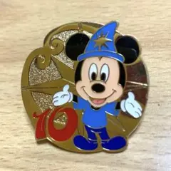 ディズニー ミッキー 10周年記念 ソーサラーピンバッジ 当時品　非売品