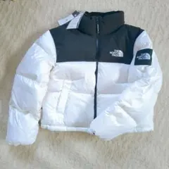 THE NORTH FACE ヌプシ ダウンジャケット 白 × 黒 Mサイズ
