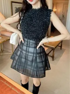 チェックスカート