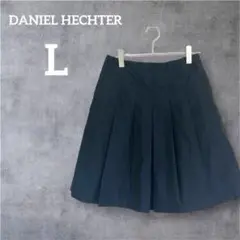 DANIEL HECHTER【サイズ40】【L】ネイビー フレアスカート ひざ丈