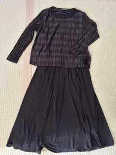 《セット販売》 黒ワンピース 風コーデ