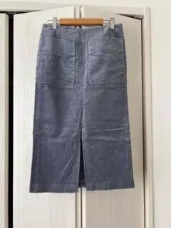 Spick & Span ブルーグレー コーデュロイ スカート