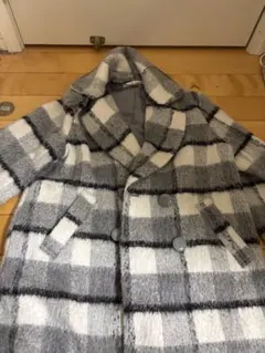 チェック柄ダブルブレストチェスターコート