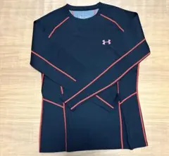 【美品】UNDERARMOUR アンダーアーマー 長袖　メンズXL 黒×赤