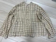 マーキーズ　HOGAN チェック柄長袖シャツ　チャイナ130