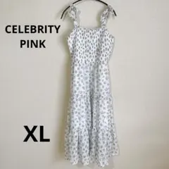 お得★ CELEBRITY PINK キャミワンピース 花柄【XL】 ワンピ