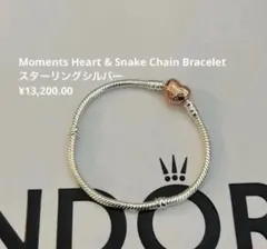 17cm Pandora Heart Clasp＆Snake Chain Braのサムネイル