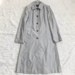 美品　レリアン　シルク100% トレンチコート　ロングコート　黒　9号　高級 Sirin トレンチコート コート 「シルエットが美しい」ロング丈