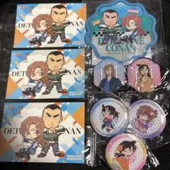 くら寿司×名探偵コナン ステッカー＆コースター＆缶バッジ＆マグネットシートセット