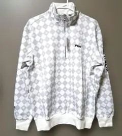 FILA ダイヤモンドパターン ジップアップスウェット　メンズ　M