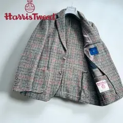 美品❤️ジーステージ×ハリスツイード/マルチチェック テーラードジャケットxL