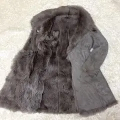 archive ファー　ムートンコート　y2k グランジギャル　グレー