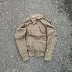 90s Vintage 短丈ナイロンチェック柄ブルゾン C-boy y2k