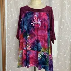 KAYA 半袖カットソー　F チュニックTシャツ