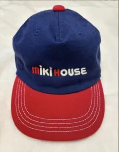美品　miki HOUSE 刺繍ロゴキャップ　Sサイズ　ネイビー&レッド