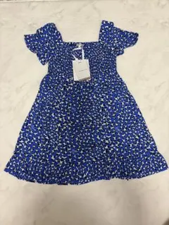 【新品タグ付き】TOMMY HILFIGER 青 ヒョウ柄 ワンピース
