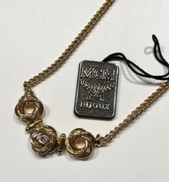 新品 MCM ゴールド ネックレス ツイストデザイン　箱付き