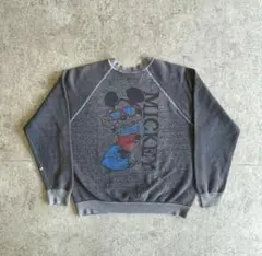 80s 90s アメリカ製　スウェット　グレー　杢グレー　ミッキー　XL